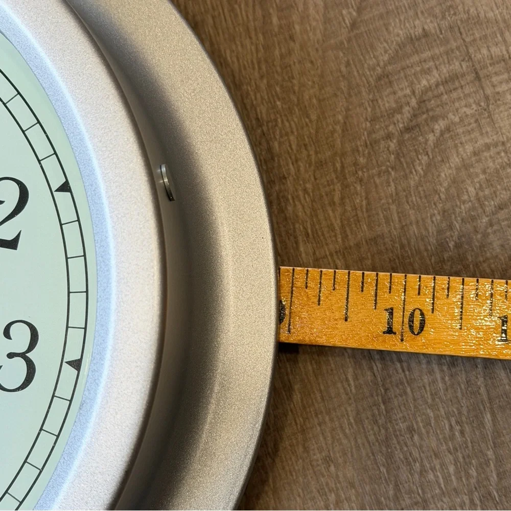 Vintage 90's IKEA Minimalist Brushed Metal Wall Clock Industrial Japanese Quartz